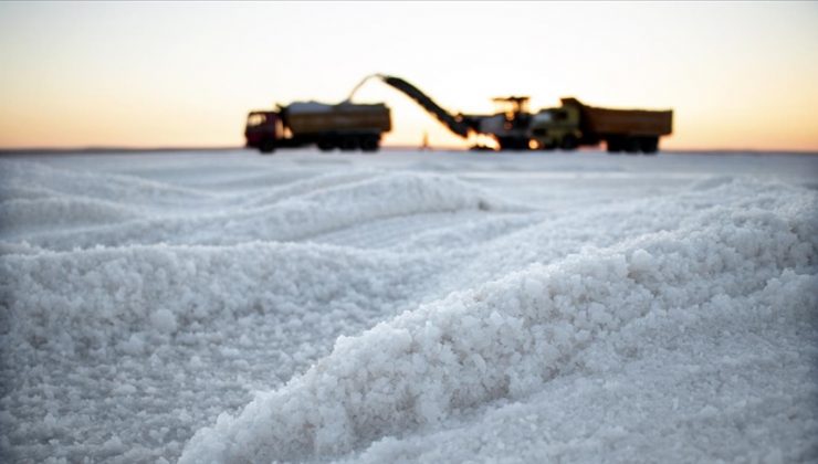 Tuz Gölü’nde hasadını gerçekleştirilen tuz, 70 ülkeye gönderiliyor